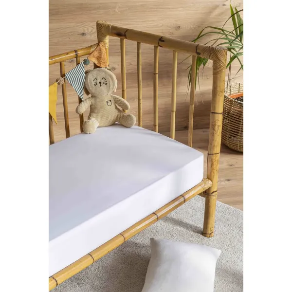 Fitted bottom sheet Mi bollito 1 x 50 x 85 cm Organic cotton