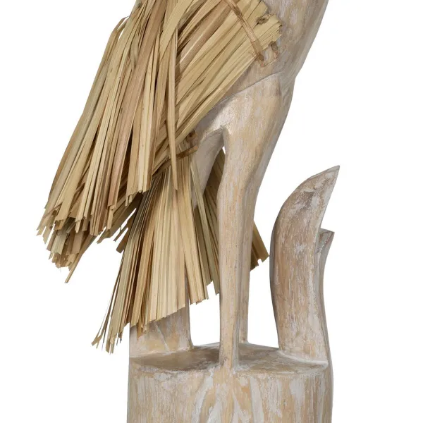 Nightstand Home ESPRIT White Natural Polyurethane MDF Wood 48 x 40 x 55 cm