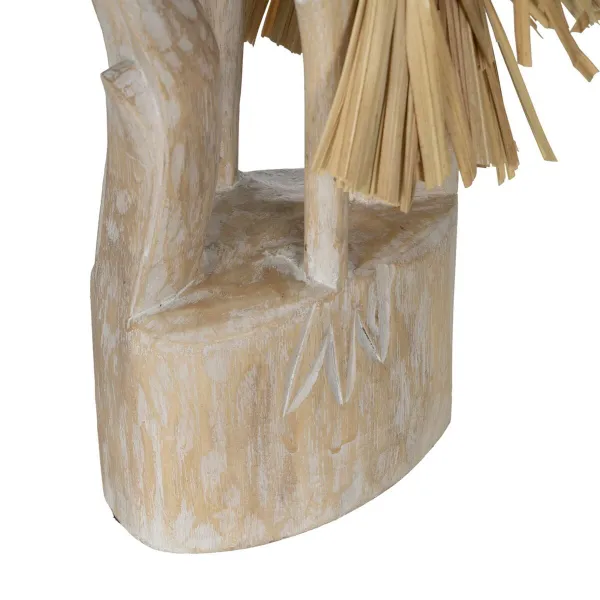 Nightstand Home ESPRIT White Natural Polyurethane MDF Wood 48 x 40 x 55 cm