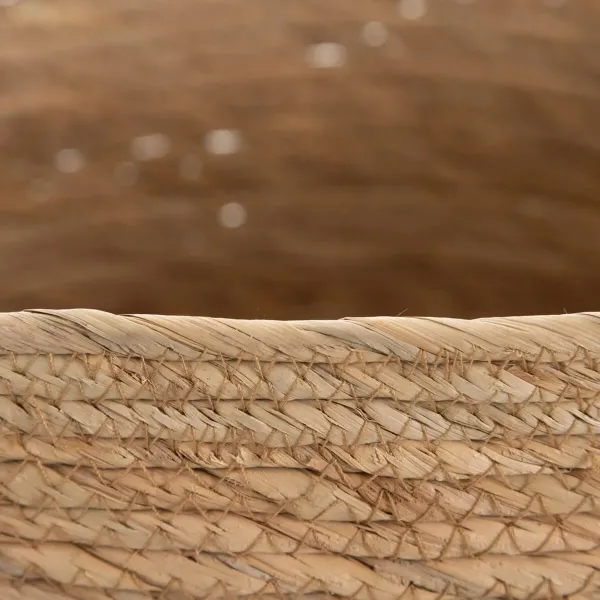 Set of Baskets Natural Rushes 33 x 33 x 38 cm (3 Pieces)