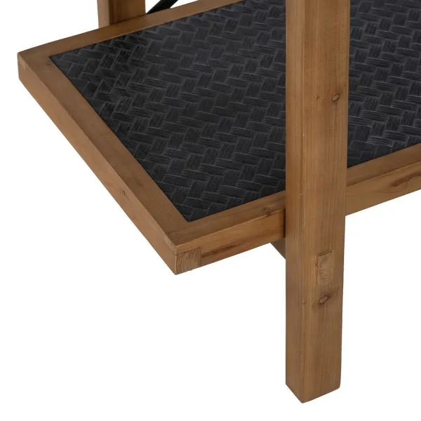 Hyllyt OSLO Musta Luonnollinen Rauta 107 x 40 x 80 cm