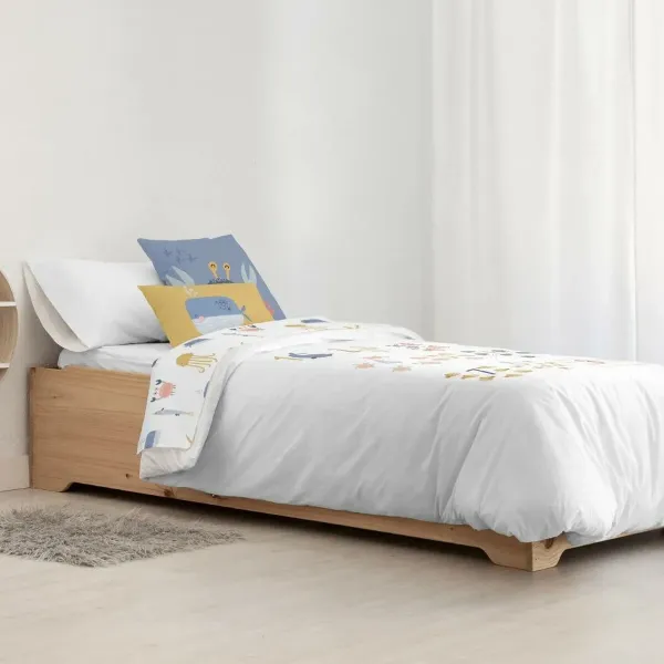 Nordic cover Kids&Cotton Vikram White 175 Threads 180 x 220 cm