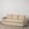 3-Seater Sofa Beige 220 x 95 x 90 cm