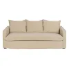 3-Seater Sofa Beige 220 x 95 x 90 cm