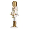 Nutcracker 30.5 cm with drum, wooden golden soldier, Christmas figurine
