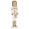 Nutcracker 30.5 cm with drum, wooden golden soldier, Christmas figurine