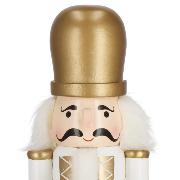 Nutcracker 30.5 cm with drum, wooden golden soldier, Christmas figurine