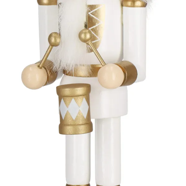 Nutcracker 30.5 cm with drum, wooden golden soldier, Christmas figurine