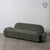 Sofa Green Wood Foam 222 x 92 x 70 cm