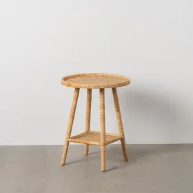 Вспомогательный стол Бежевый ротанг 45 x 45 x 56,5 cm