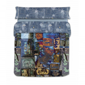 Duvet cover set Lois LABELS P. Blue Double 3 Pieces