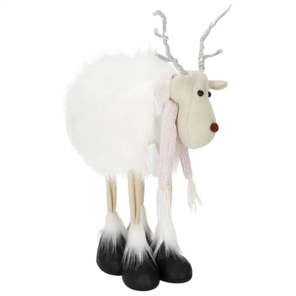 Christmas reindeer 48 cm figurine glowing white moose