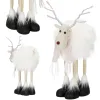 Christmas reindeer 48 cm figurine glowing white moose