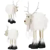 Christmas reindeer 48 cm figurine glowing white moose