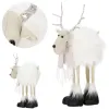 Christmas reindeer 48 cm figurine glowing white moose