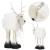 Christmas reindeer 48 cm figurine glowing white moose