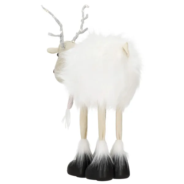 Jouluinen porohahmo 48 cm, hehkuva valkoinen hirvi
