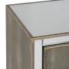 Nightstand CHLOE Golden Mirror Crystal MDF Wood 51 x 41 x 51 cm