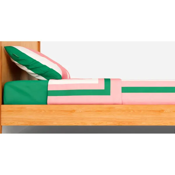 Bedding set Benetton Green Pink Apple 4 Pieces