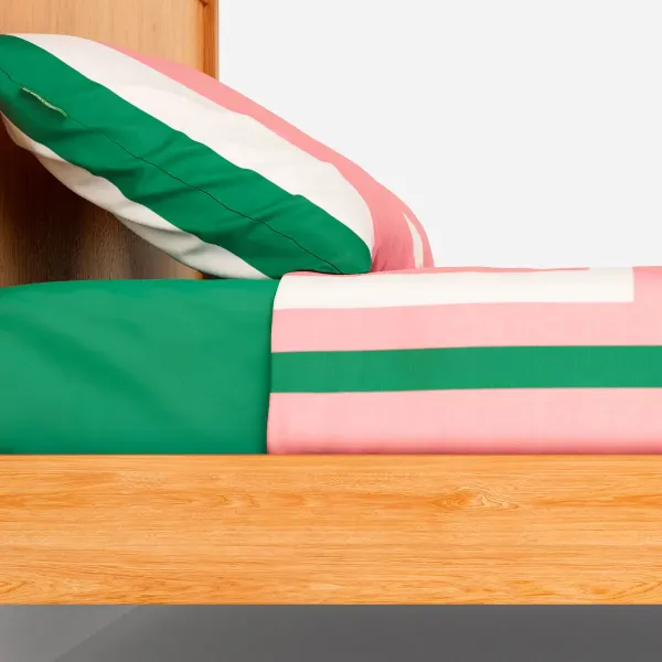 Bedding set Benetton Green Pink Apple 4 Pieces