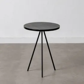 Вспомогательный стол Чёрный Позолоченный 38 x 38 x 43 cm