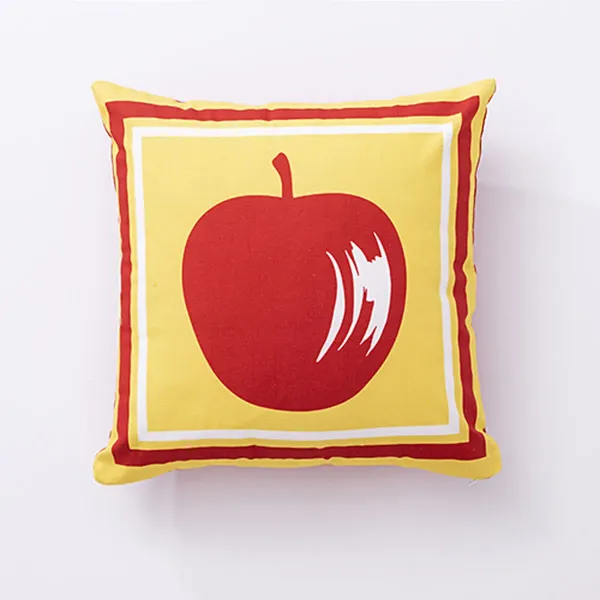 Cushion Benetton Yellow Red Apple 40 x 40 cm Squared