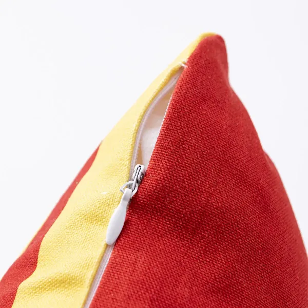 Cushion Benetton Yellow Red Apple 40 x 40 cm Squared