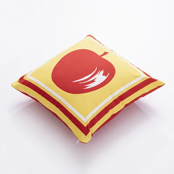 Cushion Benetton Yellow Red Apple 40 x 40 cm Squared