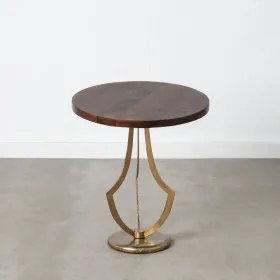 Вспомогательный стол Позолоченный Натуральный 51 x 51 x 58 cm