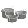 Multi-purpose basket White Grey Polyester (3 Units)
