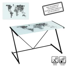 Вспомогательный стол COUNTRIES WORLD Белый Матово-черный 120 x 60 x 75 cm