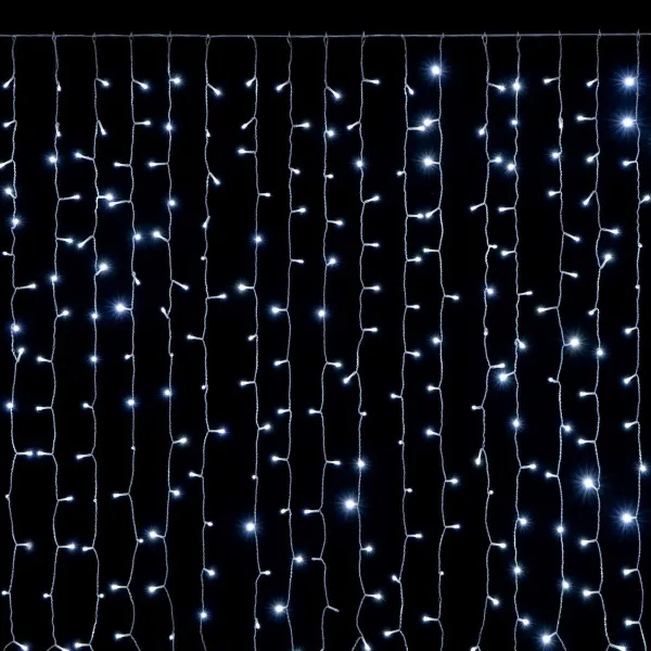 LED-valokranssi Valkoinen 120 x 0,5 x 175 cm