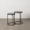 Set of 2 tables Black 46 x 46 x 60 cm (2 Units)