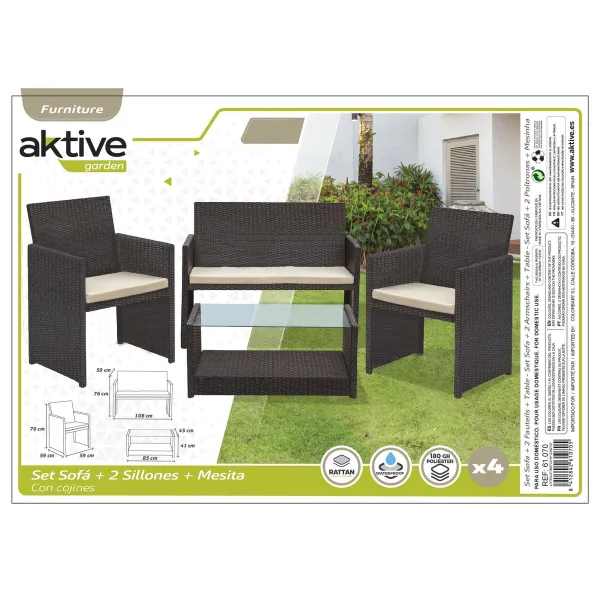 Sofa cover set Eysa ULISES Burgundy 2 Pieces