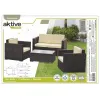 Garden furniture Aktive Black Cream 128 x 72 cm