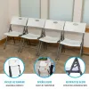 Folding Chair Lifetime Valkoinen 4 osaa 50 x 58 x 83 cm
