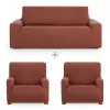 Sofa cover set Eysa ULISES Brown 3 Pieces
