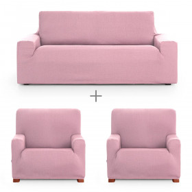 Sofa cover set Eysa ULISES Pink 3 Pieces