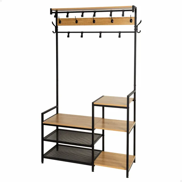 Takkiteline hylylllä Max Home Teräs Melamiini lastulevy Minimalistinen 102 x 180 x 40 cm