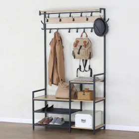 Takkiteline hylylllä Max Home Teräs Melamiini lastulevy Minimalistinen 102 x 180 x 40 cm