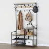 Takkiteline hylylllä Max Home Teräs Melamiini lastulevy Minimalistinen 102 x 180 x 40 cm