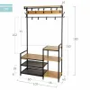 Takkiteline hylylllä Max Home Teräs Melamiini lastulevy Minimalistinen 102 x 180 x 40 cm