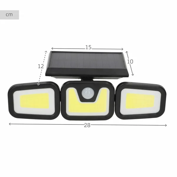 Solar-powered spotlight Aktive 28 x 9 x 12 cm (4 Units)
