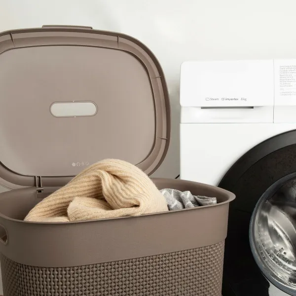 Laundry Basket Curver Brown Plastic 55 L 44 x 61 x 35 cm (8 Units)