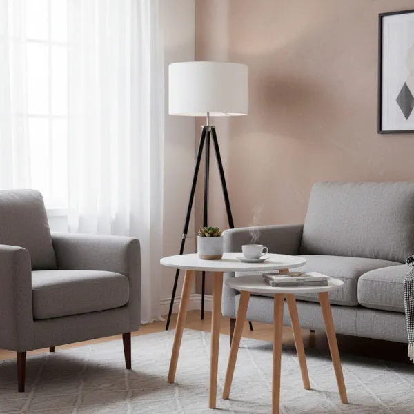 Набор из двух столиков Max Home Белый 50 x 50 x 50 cm (2 штук)