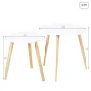 Set of 2 tables Max Home White 50 x 50 x 50 cm (2 Units)