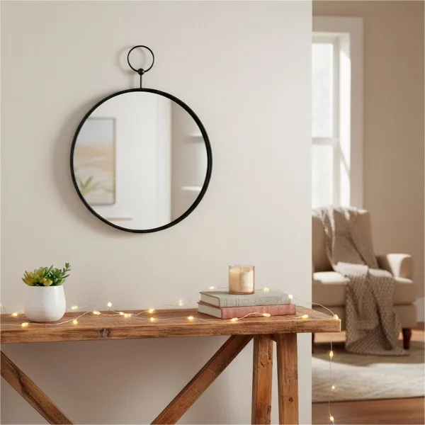 Set of 2 tables Alexandra House Living Brown Black Iron MDF Wood 39 x 57 x 39 cm