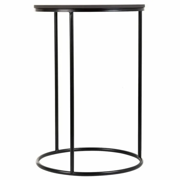 Set of 2 tables Alexandra House Living Black Iron MDF Wood 39 x 57 x 39 cm