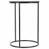 Set of 2 tables Alexandra House Living Black Iron MDF Wood 39 x 57 x 39 cm