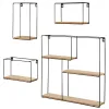 Set of 2 tables Alexandra House Living Black Iron MDF Wood 39 x 57 x 39 cm